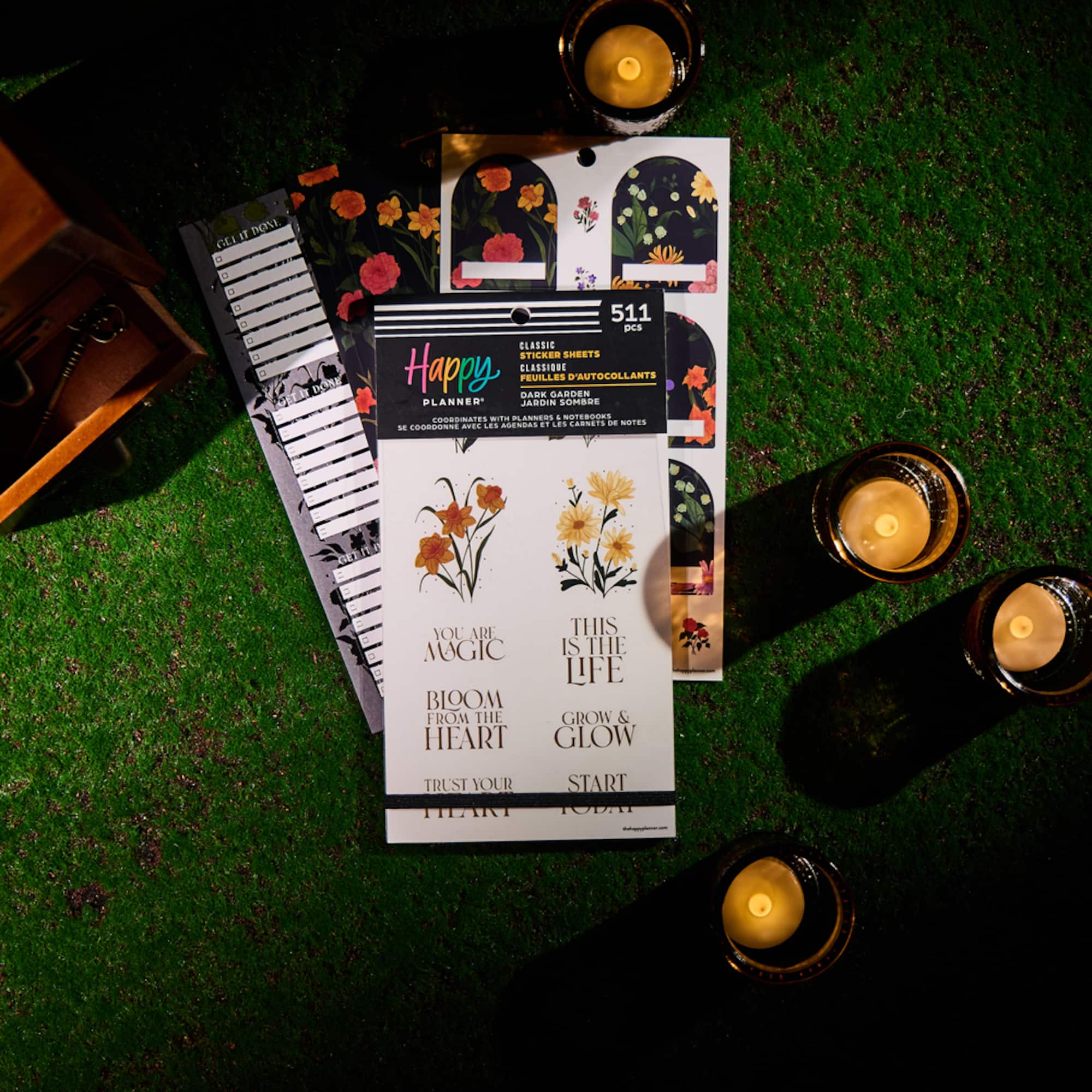 The Classic Happy Planner® Dark Garden Sticker Book